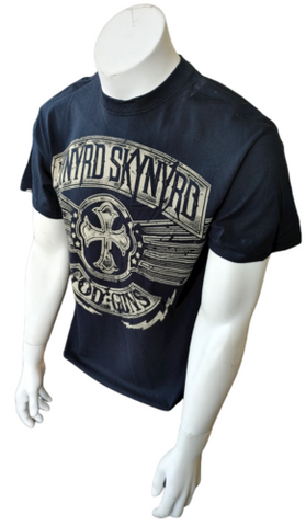 Gildan Men's Lynard Skynard God Guns 2010 Black Short Sleeve Shirt Size M