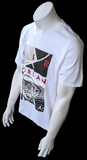 Nike Jordan Men's Air Jordan Basketball Graphic White Short Sleeve Shirt Size L