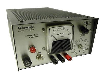 KEPCO HIGH VOLTAGE POWER SUPPLY 0-2500 VDC 2 MA MODEL ABC2500M - SOLD AS IS