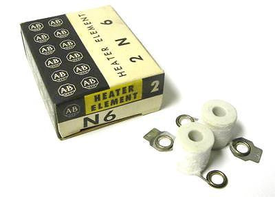 NEW ALLEN BRADLEY AB CONTACT OVERLOAD HEATER ELEMENT MODEL N6 (4 AVAILABLE)