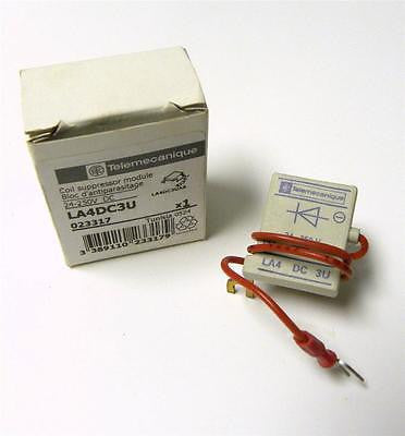 NEW TELEMECANIQUE COIL SUPRESSOR MODULE 24-250 VDC MODEL LA4DC3U