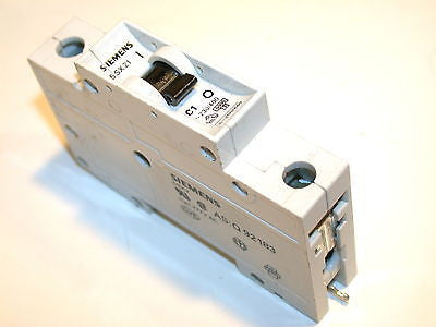 UP TO 2 SIEMENS 1 AMP 1 POLE CIRCUIT BREAKERS DIN MOUNT 5SX21 C1