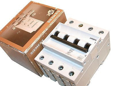 UP TO 2 NEW SIEMENS 16 AMP 3 POLE CIRCUIT BREAKERS DIN MOUNT 5SX26 B16