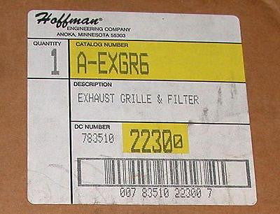 NEW HOFFMAN EXHAUST GRILLE AND FILTER KIT MODEL A-EXGR6  (3 AVAILABLE)