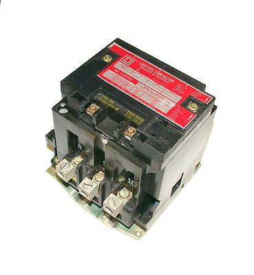 SQUARE D 3-POLE LIGHTING CONTACTOR 110/120 VAC 60 AMP MODEL 8903SP02