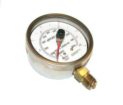 NEW FRED S CARVER 4" HYDRAULIC PRESSURE GAUGE 0-1000 LBS