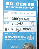Powertec 3F15-4.4 SR Series Power Supply 15 VDC @ 4.4 A