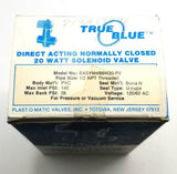 Plast-O-Matic EASYM4B8W20-PV True Blue Direct Acting N.C. Solenoid Valve 20W