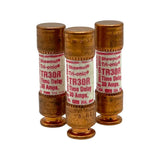 Lot of (3) Gould-Shawmut TR30R Class RK5 Current Limiting Fuse 30 Amps