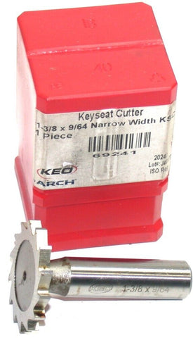 KEO 1 3/8" Diameter 9/64" Narrow Cut 14 Teeth Keyseat Cutter 69241 New