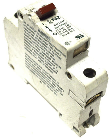 MOELLER FAZ G20A-CNA 1-POLE CIRCUIT BREAKER 20 AMP 240 VAC