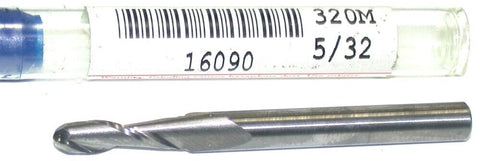 Garr Tool 2-Flute 5/32" Dia Carbide Spiral Flute Ball End Mill 16090