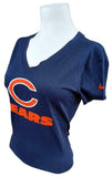 Nike Women's Dri-Fit Chicago Bears NFL Navy Short Sleeve Shirt Size Small