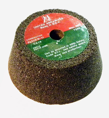UNITED ABRASIVES 26015 CA16 5" X 2" X 5/8-11 TYPE 11 CUP WHEEL