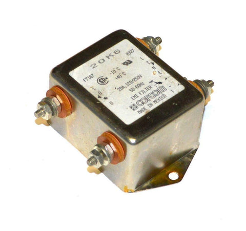 CORCOM 20K6 F7167 EMI FILTER 120-250 VAC @ 20 AMPS