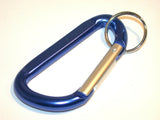 1000 NEW BLUE ALUMINUM CARABINER / KEY CHAINS SNAP HOOKS