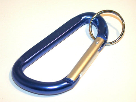 1000 NEW BLUE ALUMINUM CARABINER / KEY CHAINS SNAP HOOKS