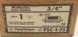 New Appleton  FSC-1-75  Malleable Iron Unilet Electrical Box 3/4"