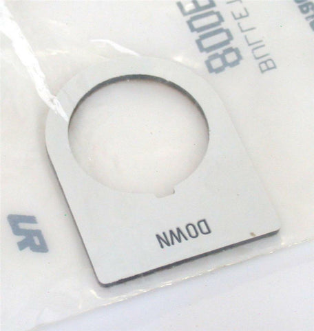 BRAND NEW ALLEN BRADLEY AB LEGEND PLATE DOWN MODEL 800E-34WE110 (5 AVAIL.)