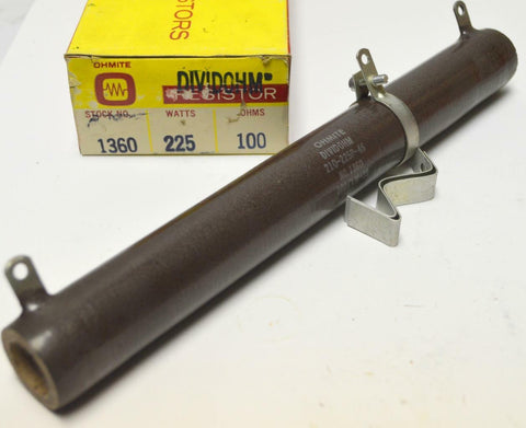 NEW OHMITE 1360  100 OHM 225 WATT RESISTOR