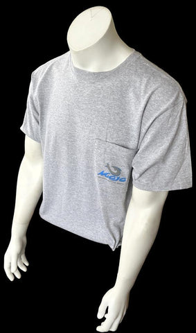 Mojo Sportfishing Gear Men's Gray Short Sleeve Pocket Shirt Size Large