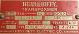 Hevi Duty Electric X-148800 Hevi Duty Transformer .75KVA 55°C Rise 1 Phase
