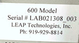 Leap Technologies 600 Gas Chromatograph 60 PSI Max Gas In - SOLD AS IS