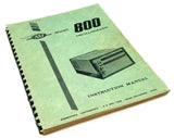 Midwestern Instruments Model 800 Oscillograph Instruction Manual