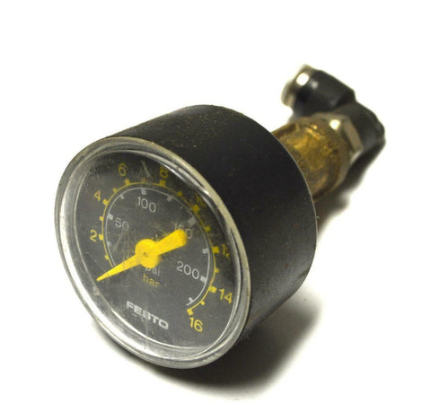 FESTO ROUND PRESSURE GAUGE 0-225 PSI 0-16 BAR