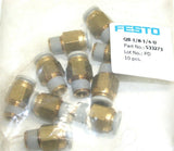 Lot of 10 New Festo QB-1/8-1/4-U Push-in fittings 533273 - 21 available