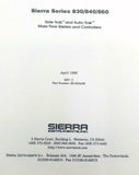 Sierra Series 830/840/860 Side-Trak & Auto-Trak Flow Meters Instruction Manual