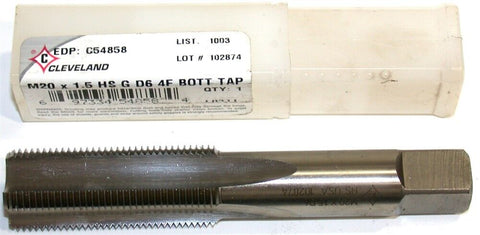 Up to 2 New Cleveland Twist M20 X 1.5 D6 Metric 4 Flute Bottoming Tap C54858