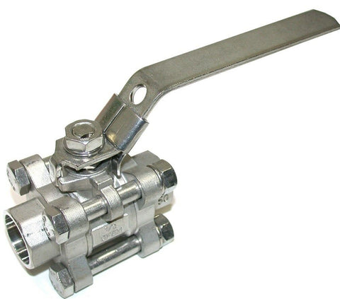UP TO 24 NEW 3 PIECE STAINLESS STEEL LOCK OUT BALL T50 VALVES 1/2 CF8M 1000 WOG