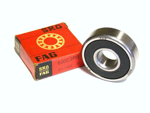 BRAND NEW IN BOX FAG BEARING 15MM X 42MM X 13MM 6302.2RS (8 AVAILABLE)