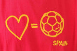 Puma Men's Love Equals Soccer Spain Red Short Sleeve Shirt Size Large
