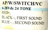 FULLEON AP/W/SWITCH/VC 24 TONES SOUNDER 6-28 VDC