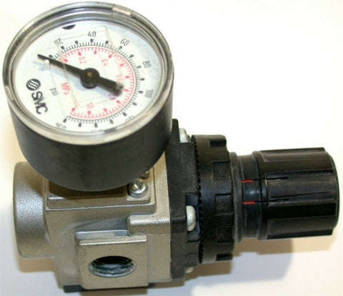 SMC 1/4" Air Regulator w/Gage 7-125 psi AR20K-N02-Z
