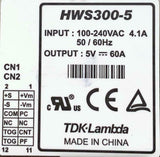 TDK-Lambda HWS300-5 Power Supply 5 Volts @ 60 Amps