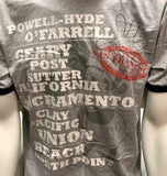 Disney Men's Mickey Mouse San Francisco Gray Shirt Short Sleeve Size Medium