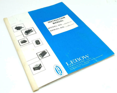Lebow Products Model 1114-50 Shaft Torque Sensor Instruction Manual