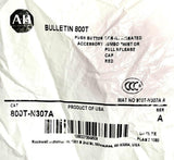 Allen-Bradley 800T-N307A Push Button Non-Illuminated Jumbo Twist or Pull Red Cap