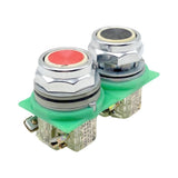 (Lot of 2) Square D 9001KA-2 Push Buttons W/ Contact Block Red/Black Series G