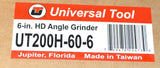 Universal Tool UT200H-60-6 HD Angle Grinder 6"