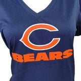 Nike Women's Dri-Fit Chicago Bears NFL Navy Short Sleeve Shirt Size Medium