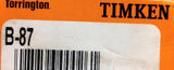Timken Torrington B-87 Needle Roller Bearing .500" x .688" x .438"
