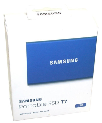 SAMSUNG SSD T7 Portable External Solid State Drive 1TB MU-PC1T0H Blue NIB