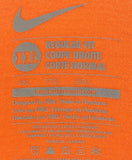 Nike Men's Orange Long Sleeve Shirt 100% Cotton White Arm Swoosh Size 2XL