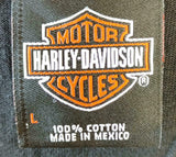 Harley Davidson Motorcycle Men's Heavy Metal Skull Graphic Long Sleeve Shirt L