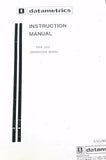 Datametrics Type 1015 Pressure Measuring System Instruction Manual