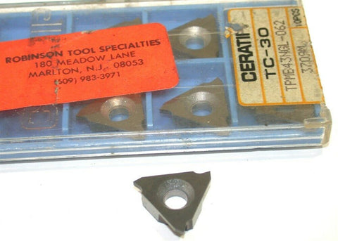 Lot of 7 New Kyocera Ceratip TC-30 Indexable Carbide Inserts TPMB42NGL-062